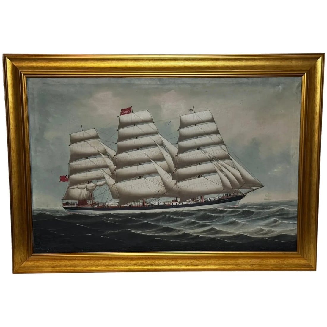 Victorian Oil Painting Wiscombe Park Ship Enroute to Australia John Blumer & Co (1 of 20)