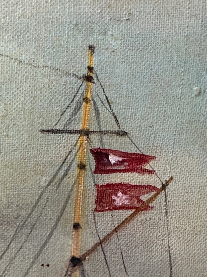 Painting RMS Queen Mary Ocean Liner Ship After Antonio Nicolo Gasparo Jacobsen - 14