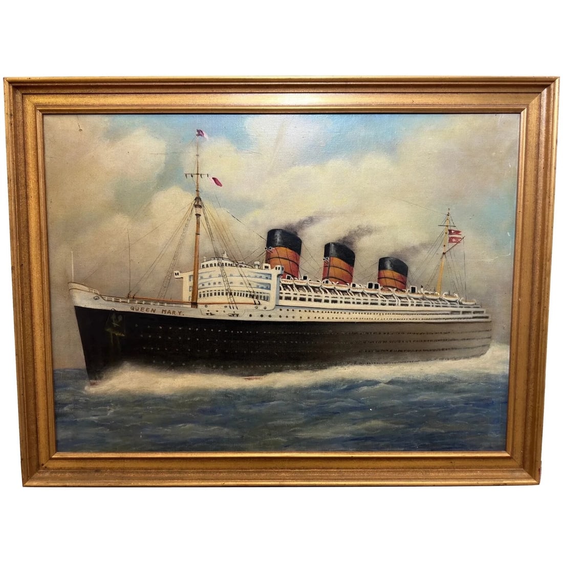 Painting RMS Queen Mary Ocean Liner Ship After Antonio Nicolo Gasparo Jacobsen (1 of 20)