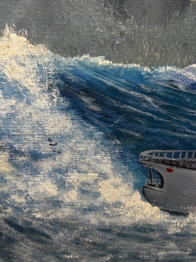 Moments Before the Exocet Storm HMS Sheffield Under Captain Salt Falklands War - 20