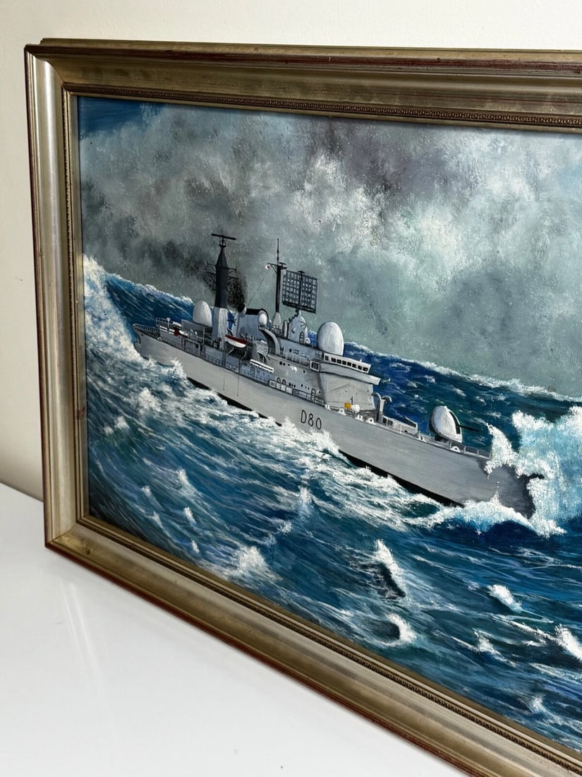 Moments Before the Exocet Storm HMS Sheffield Under Captain Salt Falklands War - 5