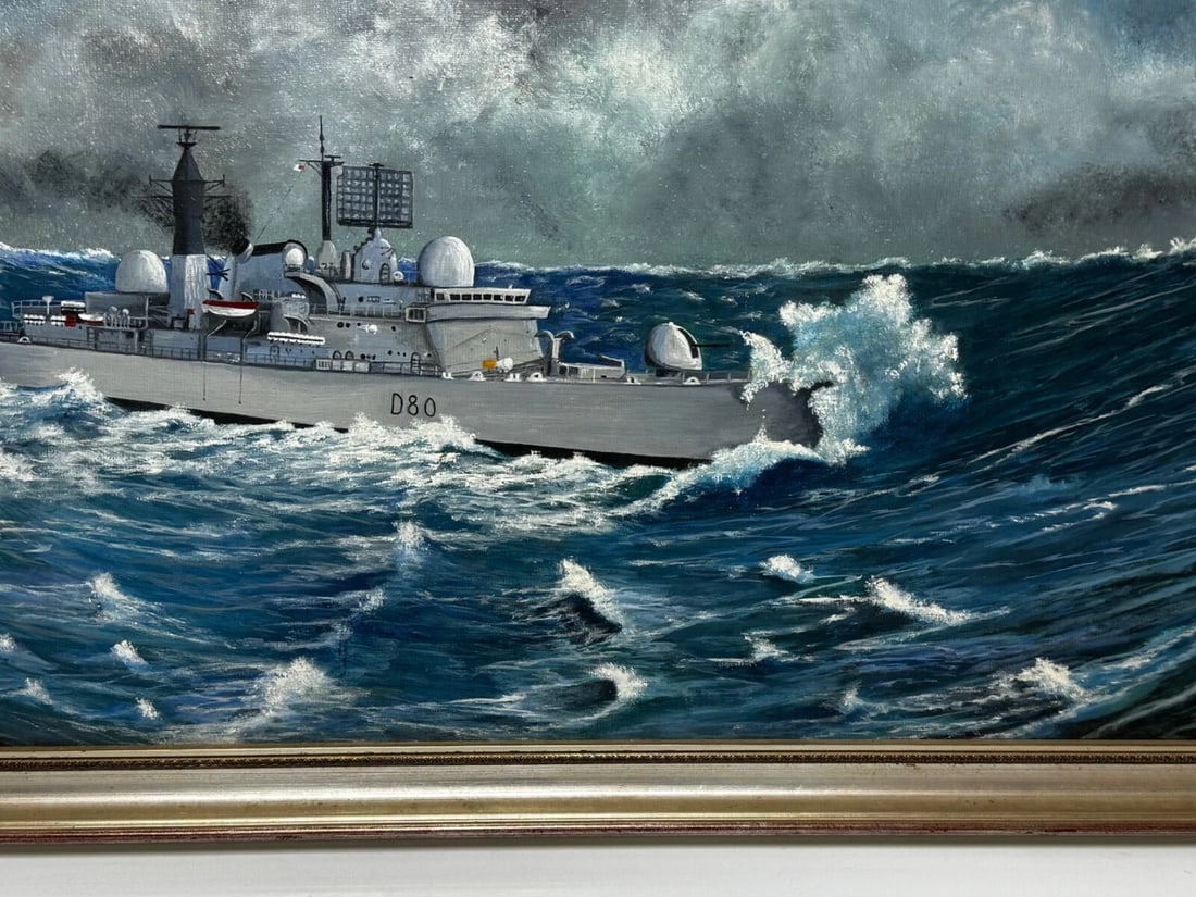 Moments Before the Exocet Storm HMS Sheffield Under Captain Salt Falklands War - 6