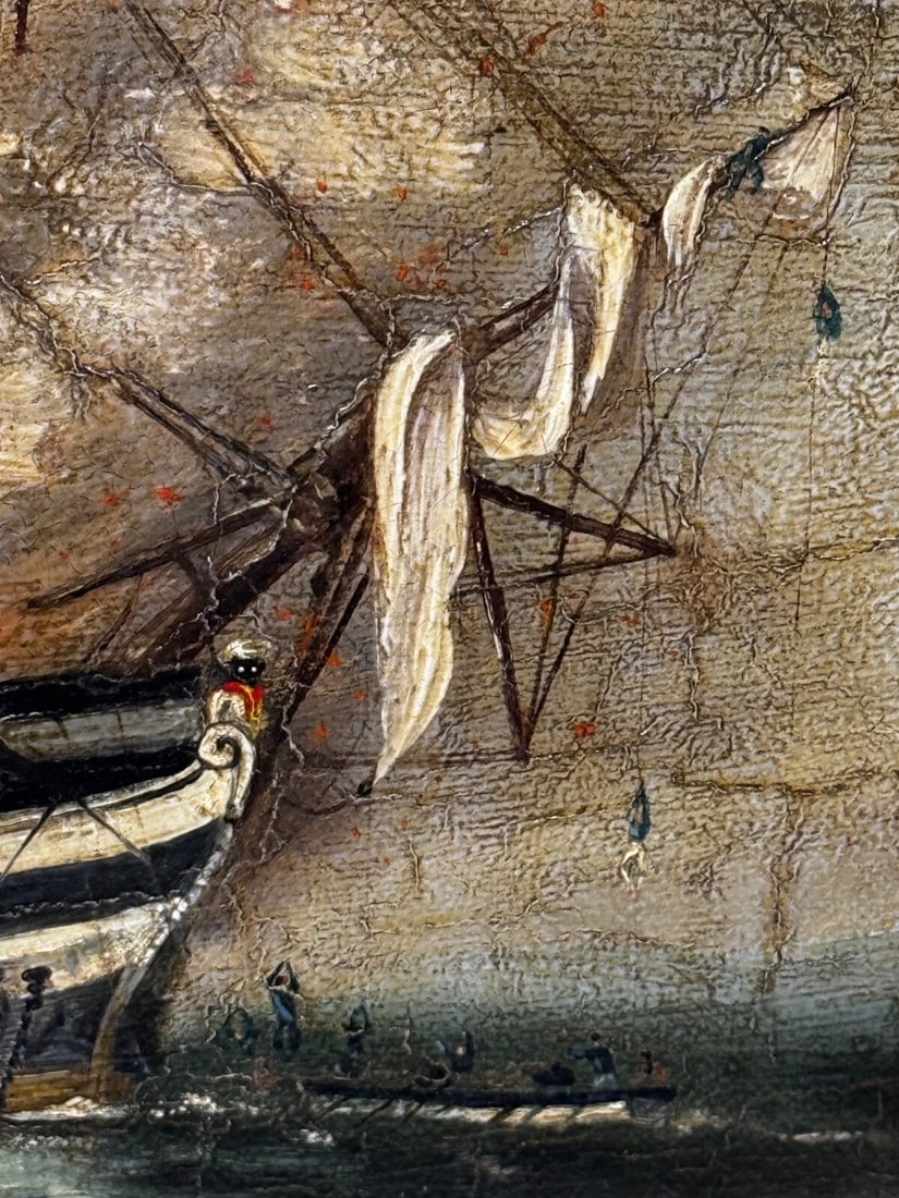 Burning Sinking On River Plate HMS Bombay Ship Follower Richard Brydges Beechey - 17