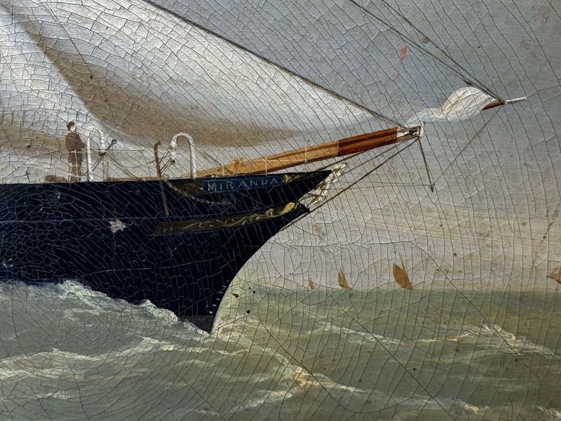 Oil Painting Steamer SS Miranda Polar Artic Expedition Dr Frederick Albert Cook - 11