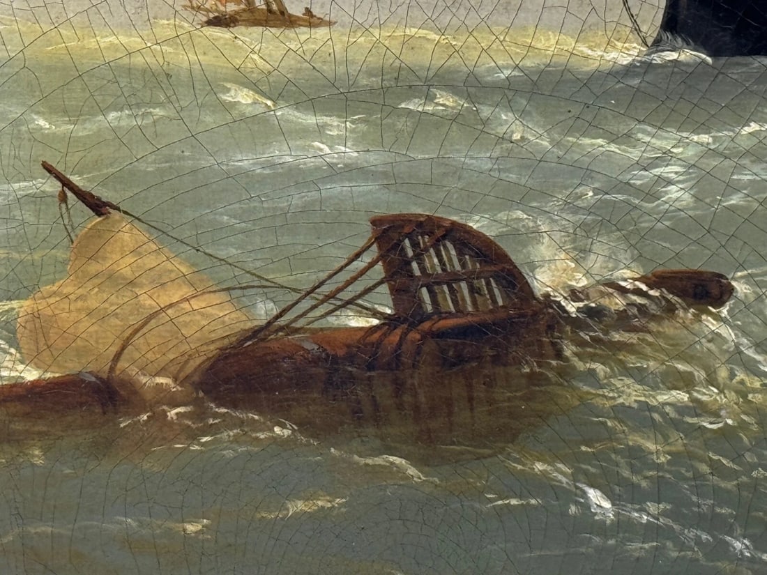 Oil Painting Steamer SS Miranda Polar Artic Expedition Dr Frederick Albert Cook - 13