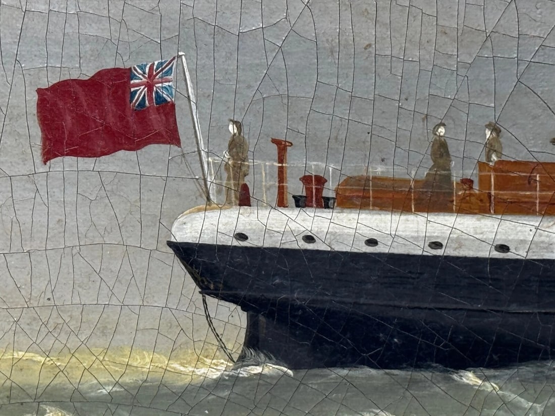 Oil Painting Steamer SS Miranda Polar Artic Expedition Dr Frederick Albert Cook - 14