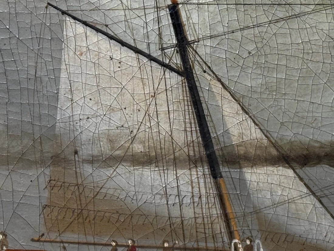 Oil Painting Steamer SS Miranda Polar Artic Expedition Dr Frederick Albert Cook - 17