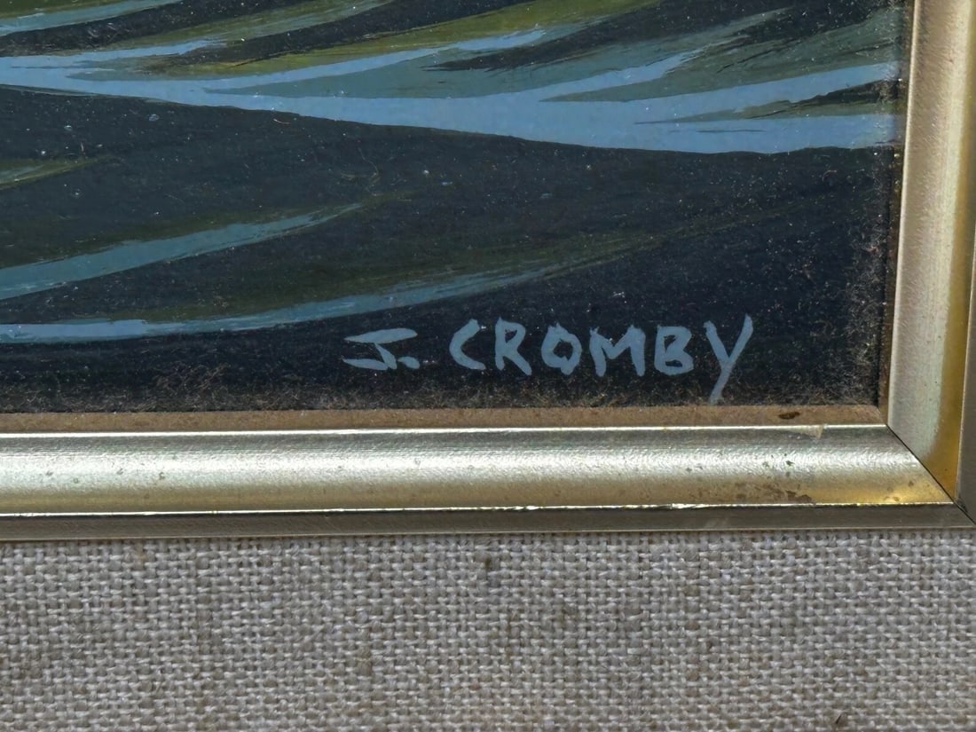 Oil Painting Alca Passenger Cargo Ship Yeoman Line & Steam Ferry Boat Claughton - 18