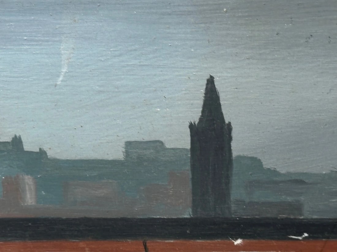 Oil Painting Alca Passenger Cargo Ship Yeoman Line & Steam Ferry Boat Claughton - 19