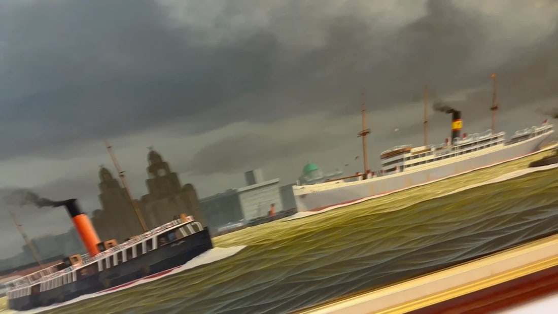 Oil Painting Alca Passenger Cargo Ship Yeoman Line & Steam Ferry Boat Claughton - 2