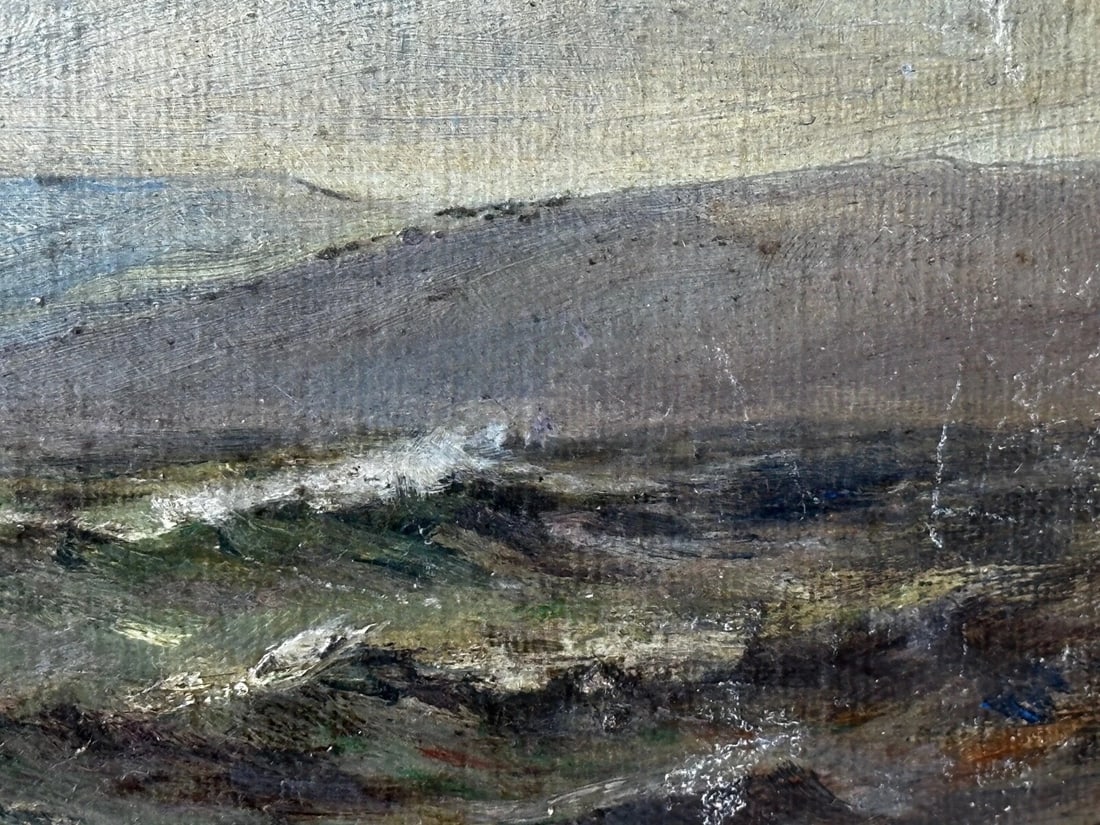 19th Century Marine Oil Painting Spring Breeze & Squally Garwick Bay Isle Of Man - 11