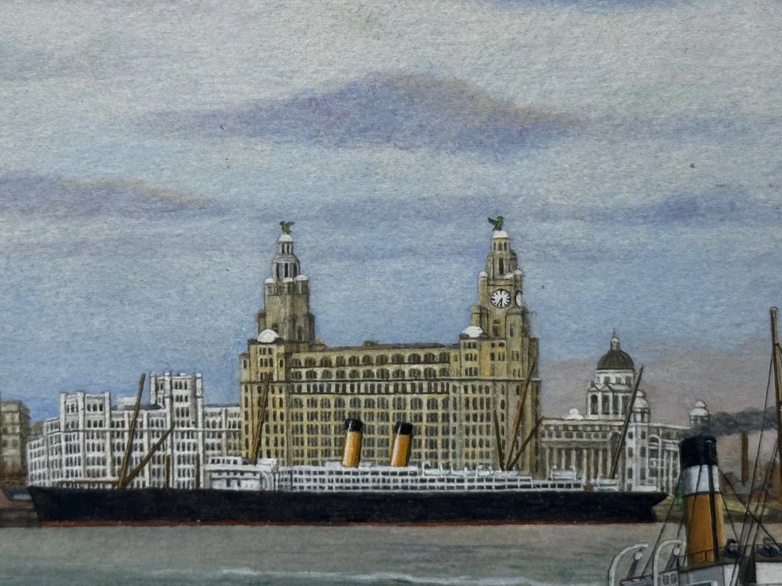 Sisters of the Mersey RMS Lusitania & RMS Mauretania Marine Masterpiece Painting - 11