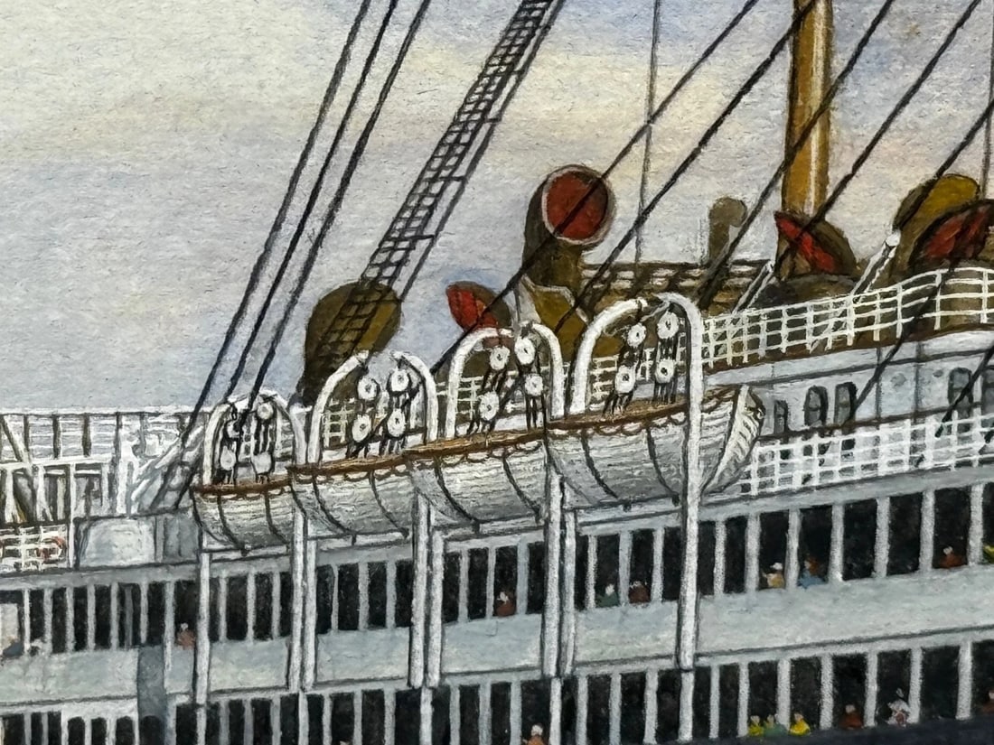 Sisters of the Mersey RMS Lusitania & RMS Mauretania Marine Masterpiece Painting - 14