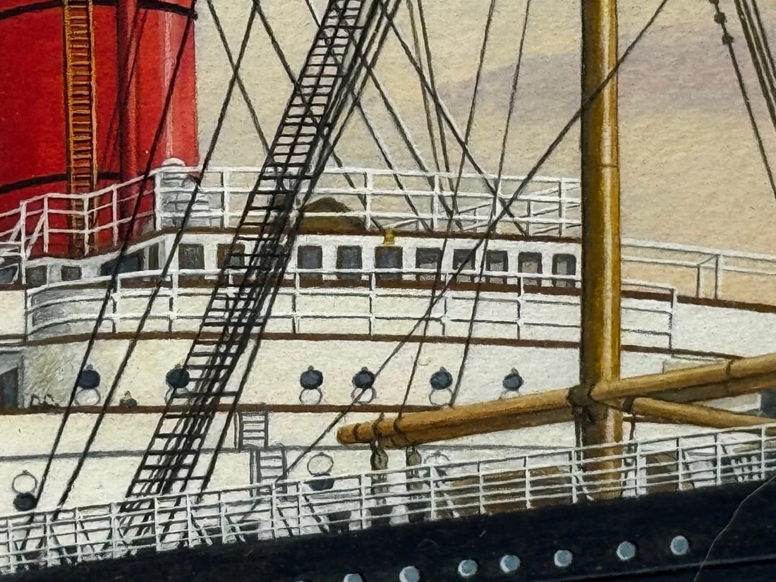 Sisters of the Mersey RMS Lusitania & RMS Mauretania Marine Masterpiece Painting - 17