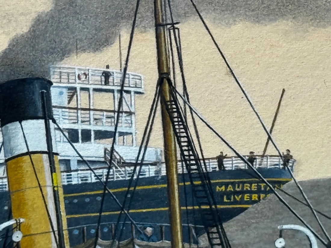 Sisters of the Mersey RMS Lusitania & RMS Mauretania Marine Masterpiece Painting - 19