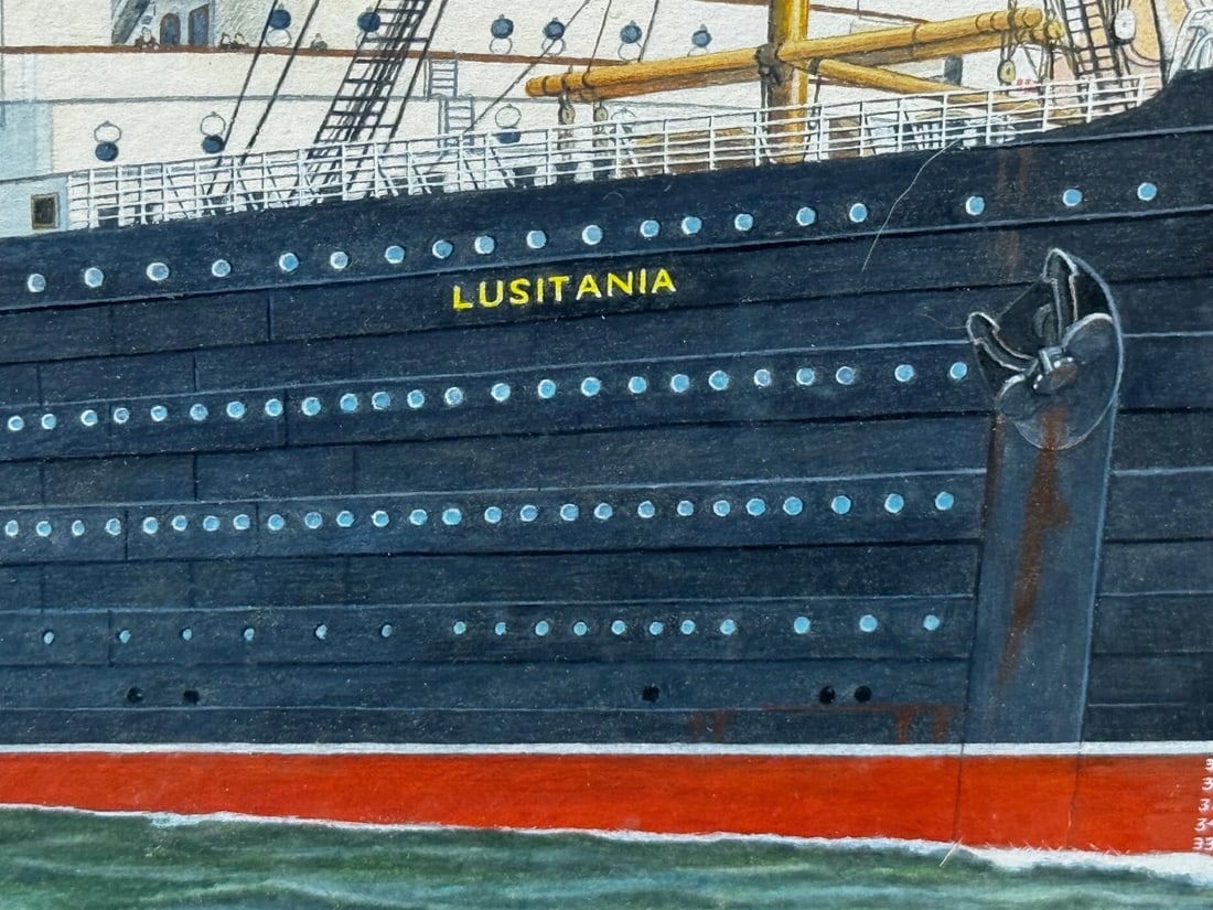 Sisters of the Mersey RMS Lusitania & RMS Mauretania Marine Masterpiece Painting - 7