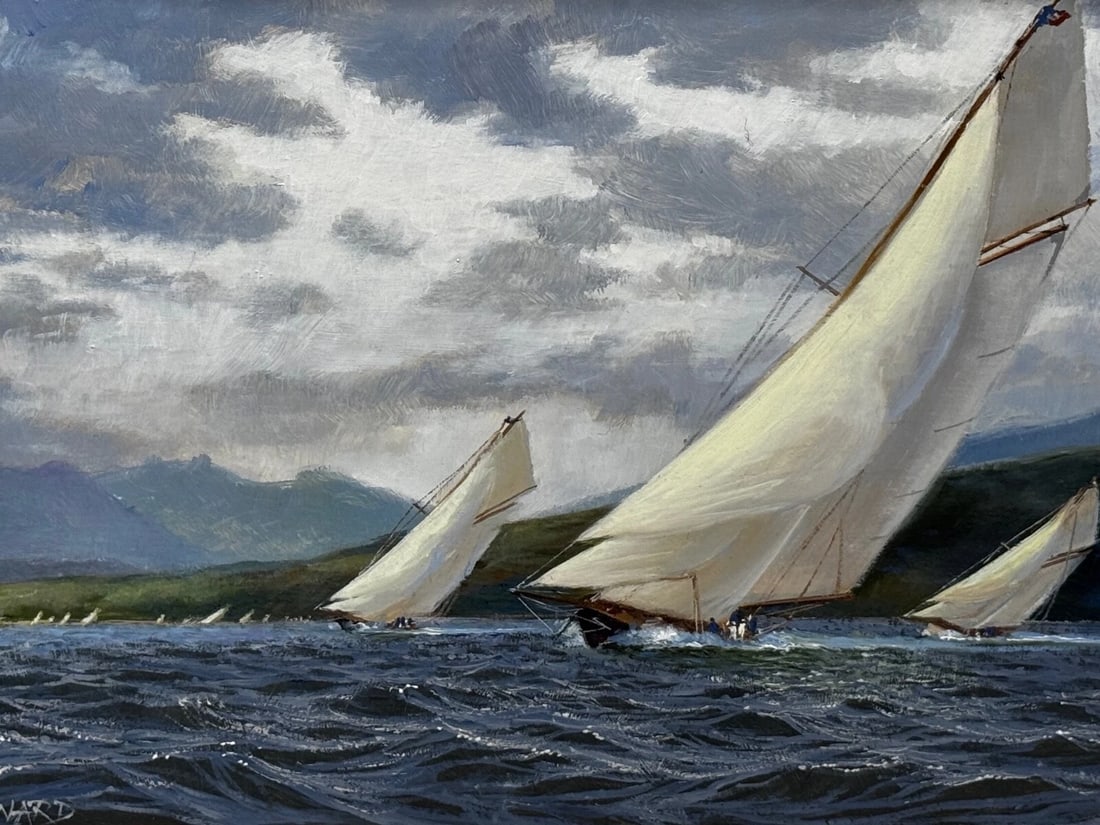 1894 Britannia & Vigilante With Valkyrie II & Satanita On Clyde Stephen J Renard - 3