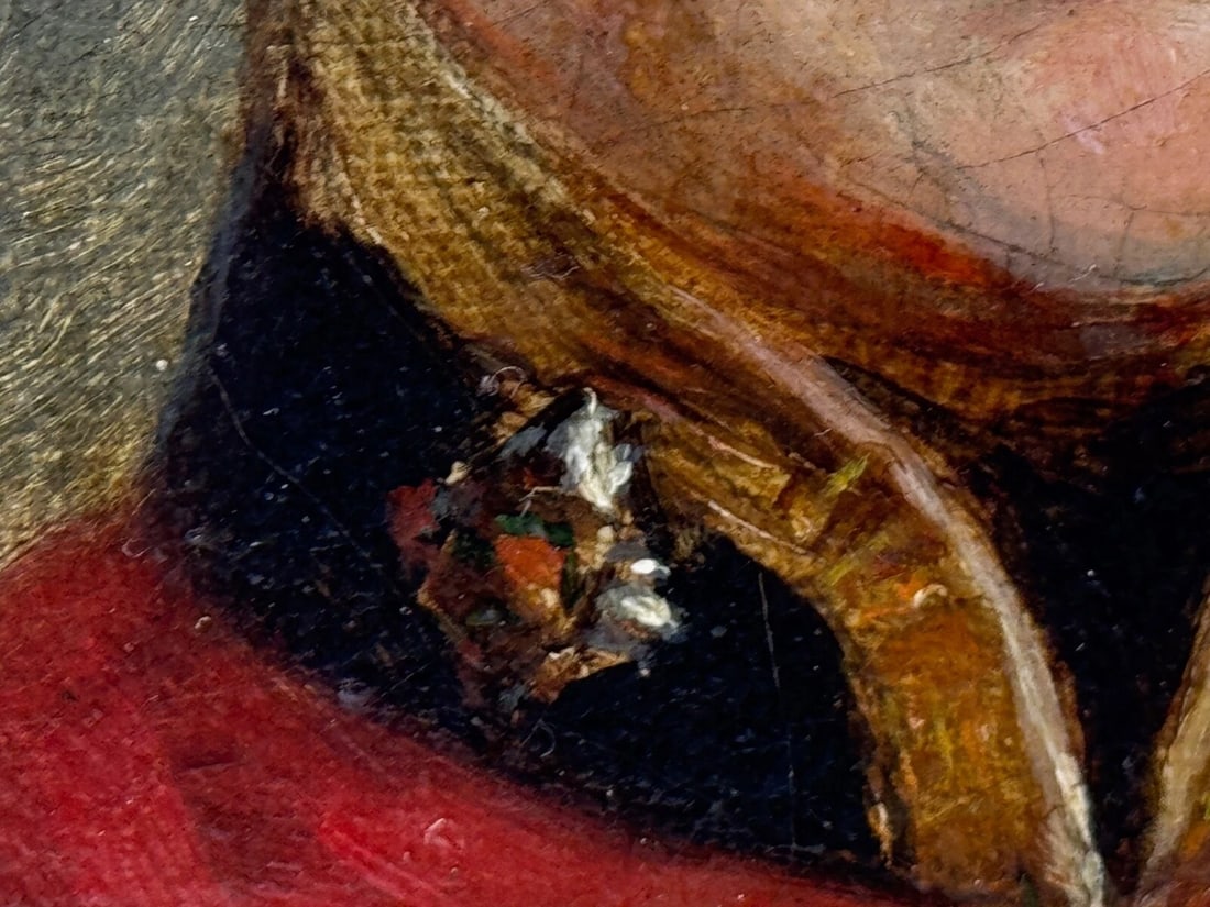 Oil Painting Portrait Red Coat Victorian Infantry Officer Second Lieutenant - 19