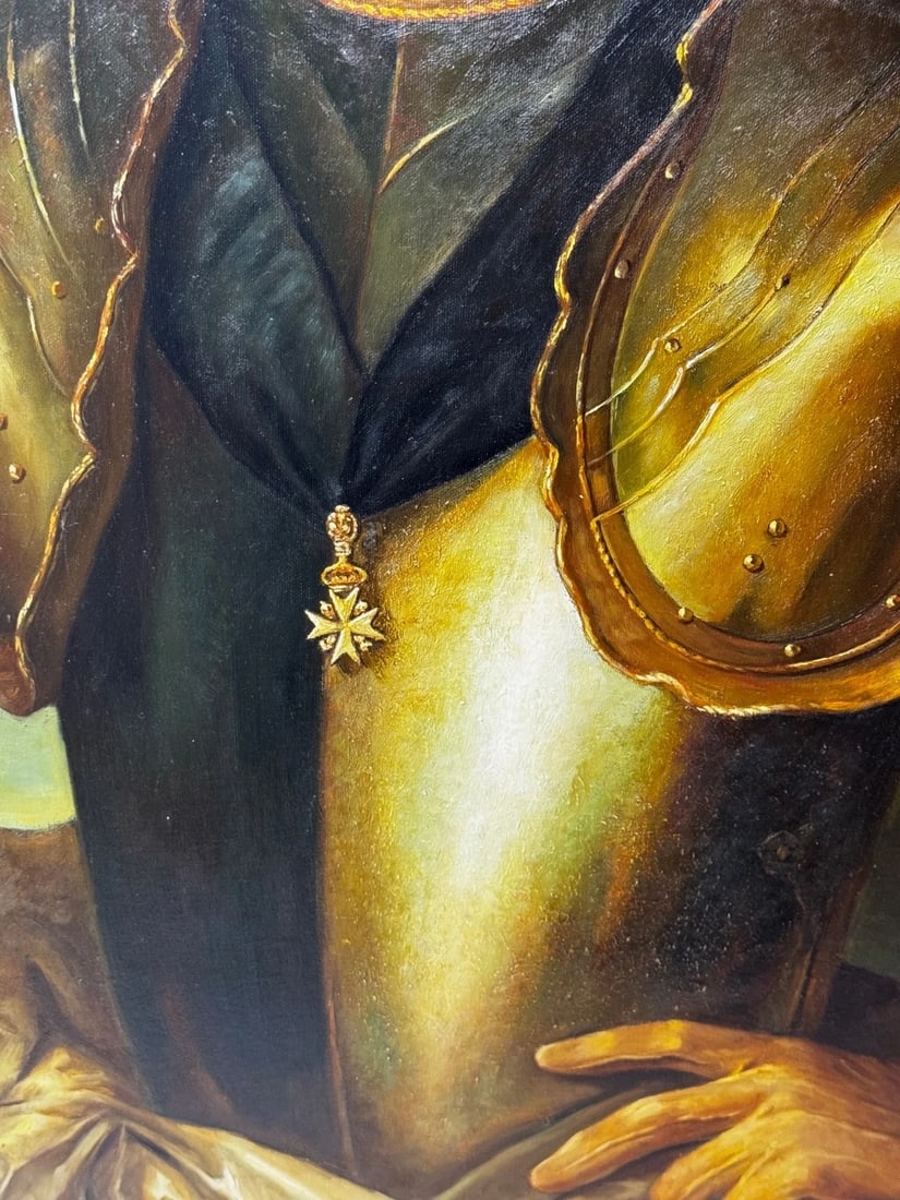 Portrait Jean Philippe Le Chevalier d'Orléans Wearing Order of Malta Armour - 9