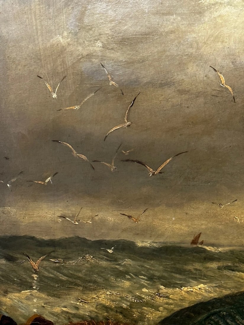 Newlyn 19th Century Marine Oil Painting Portrait Cornish Fisherman Hooked Catch - 12