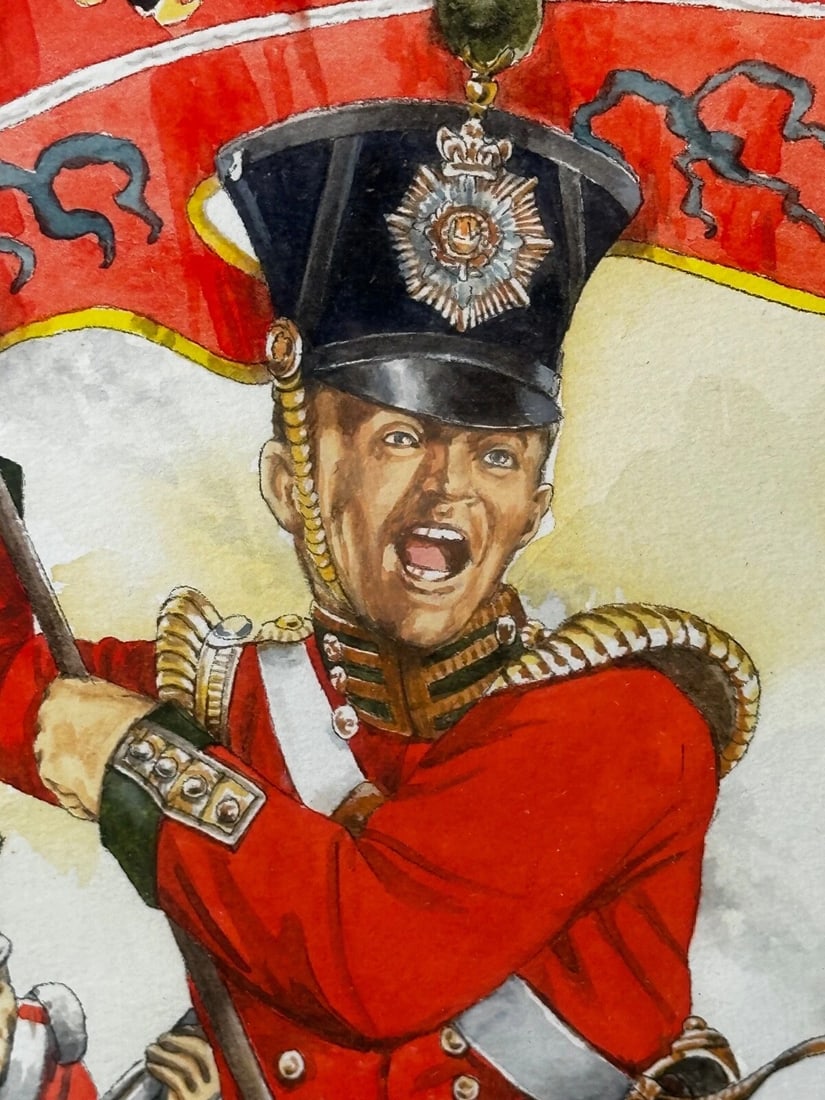 Large Painting Battle Chusan Opium Wars 55th Westmorland Assaulting Guards Hill - 17