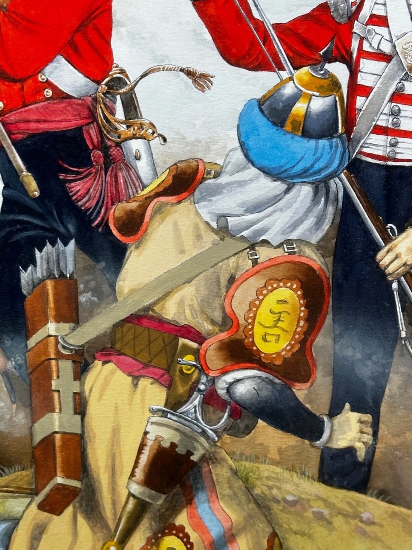 Large Painting Battle Chusan Opium Wars 55th Westmorland Assaulting Guards Hill - 4