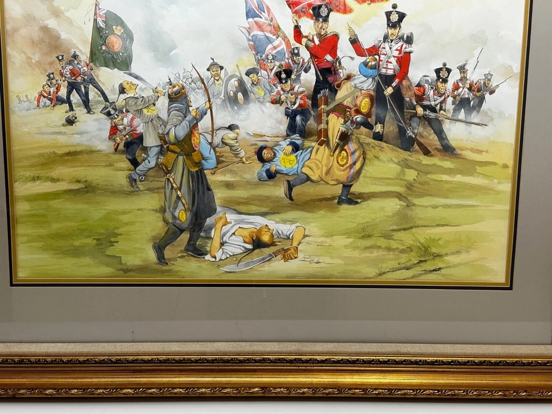 Large Painting Battle Chusan Opium Wars 55th Westmorland Assaulting Guards Hill - 8