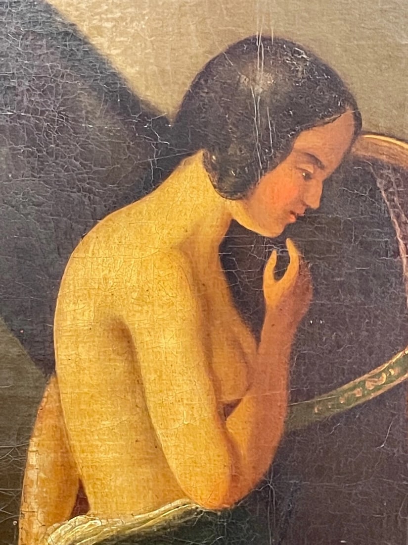 19th Century Oil Painting Battle "The Wounded Greek" ATTRIB Abraham Cooper RA - 4