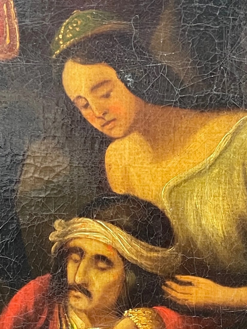 19th Century Oil Painting Battle "The Wounded Greek" ATTRIB Abraham Cooper RA - 8