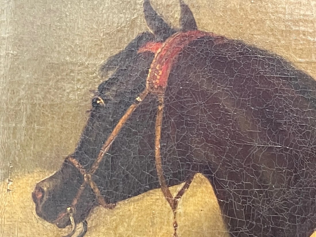 19th Century Oil Painting Battle "The Wounded Greek" ATTRIB Abraham Cooper RA - 9