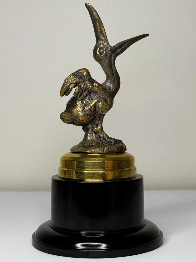 Majestic Grace Fine Spanish Art Deco Pelican Mascot Sculpture on Stand - 3