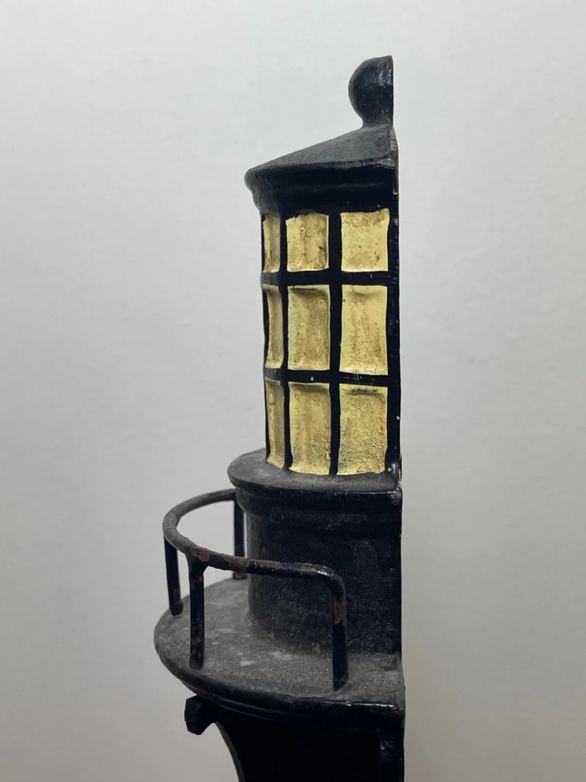 Rare Architectural Original Antique American Door Stop Form Of A Lighthouse - 10