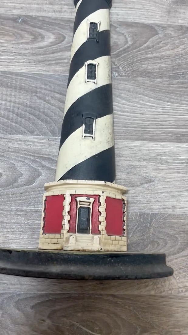 Rare Architectural Original Antique American Door Stop Form Of A Lighthouse - 2