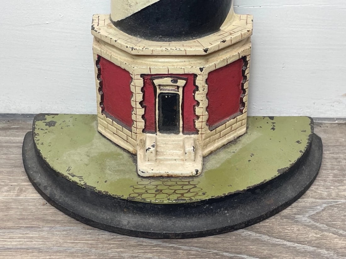 Rare Architectural Original Antique American Door Stop Form Of A Lighthouse - 3