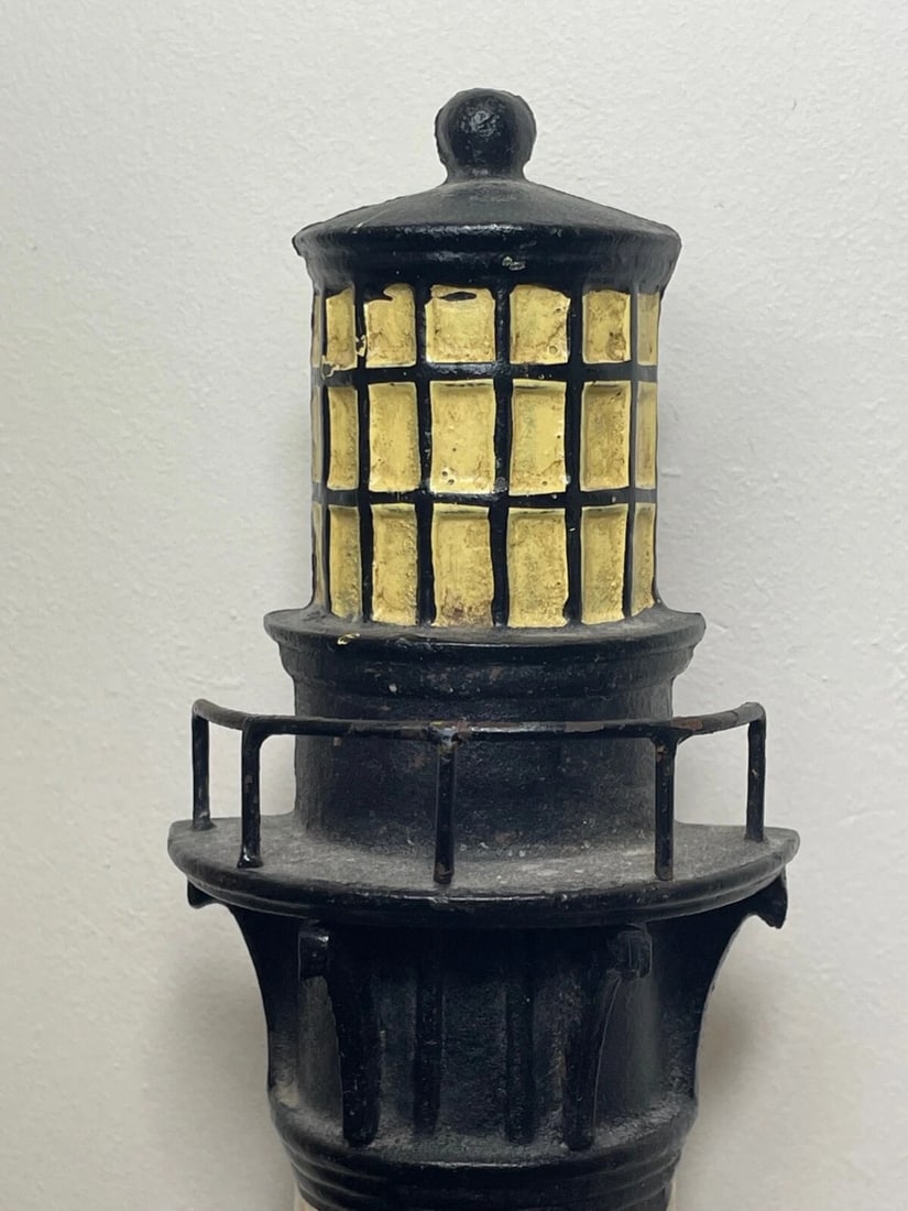 Rare Architectural Original Antique American Door Stop Form Of A Lighthouse - 6