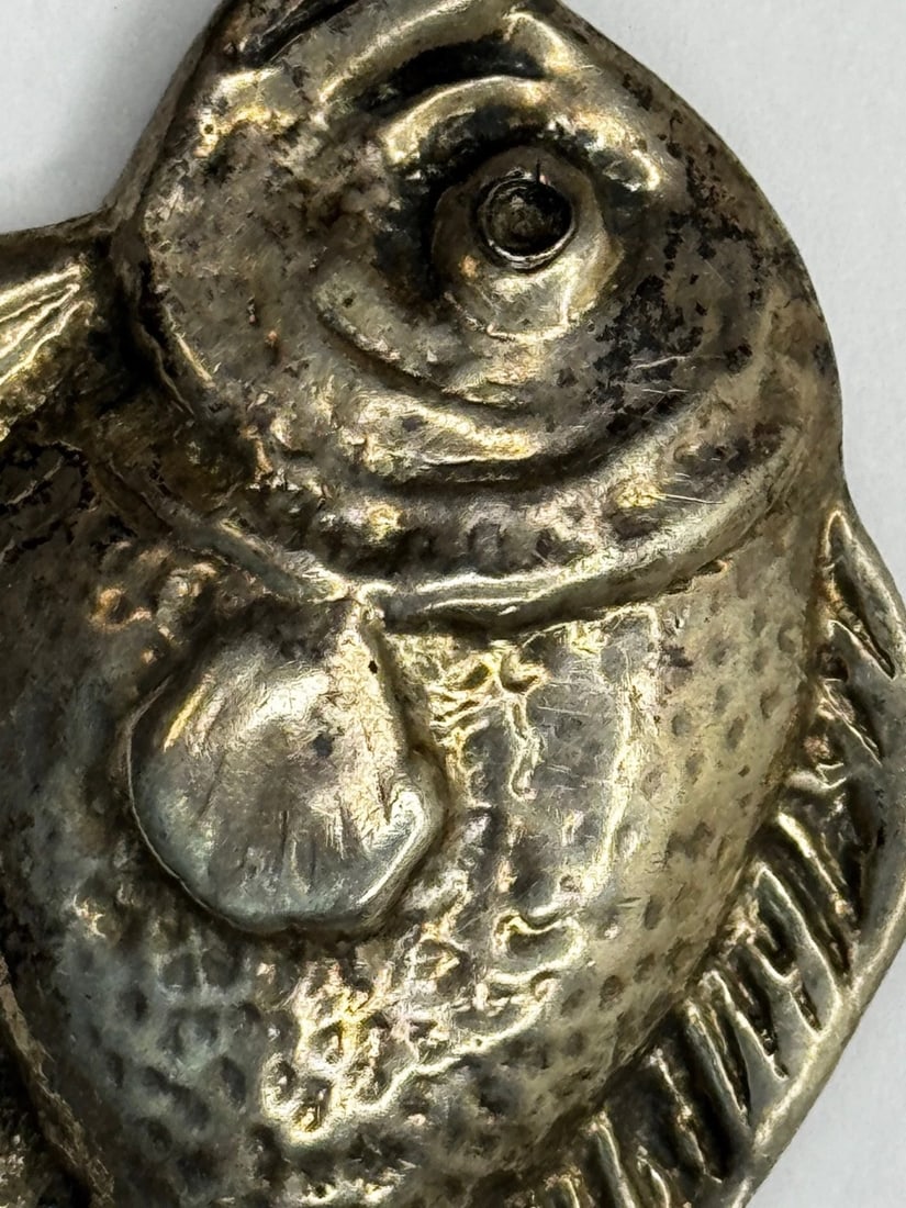 Mid-Century Sterling Silver Bream Fish Brooch Scandinavian Modernist Style Taste - 8