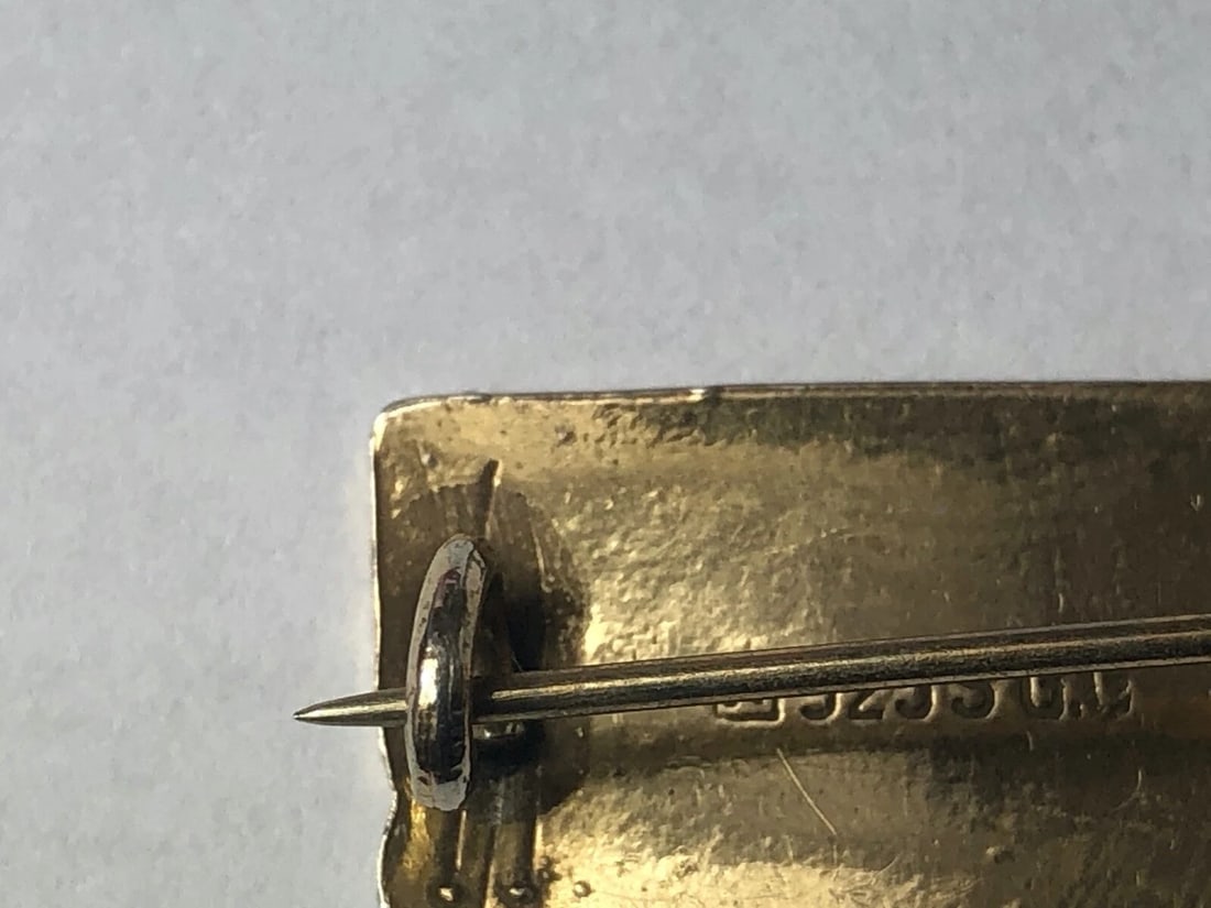 Antique Art Nouveau 925 Silver Gilt Enamel Viking Ship Brooch Gustav Gaudernack - 5