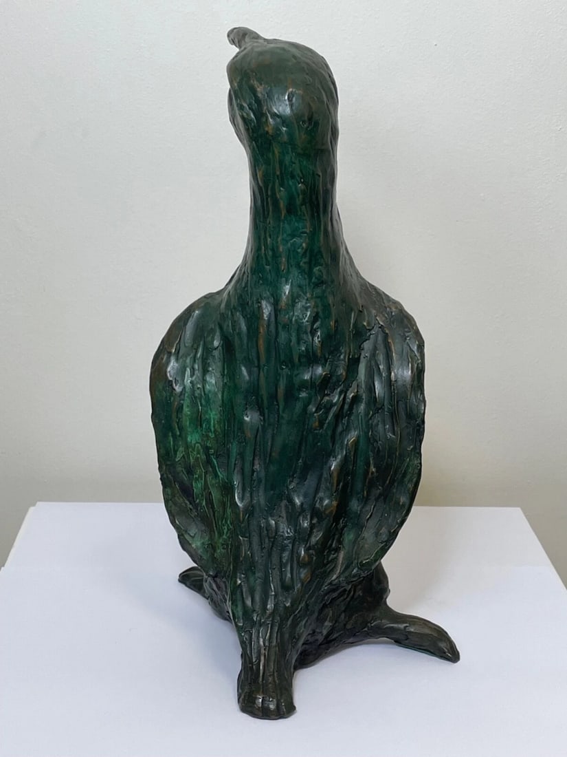 Patinated Bronze Model Of Aquatic Flightless Penguin Sculpture - 3