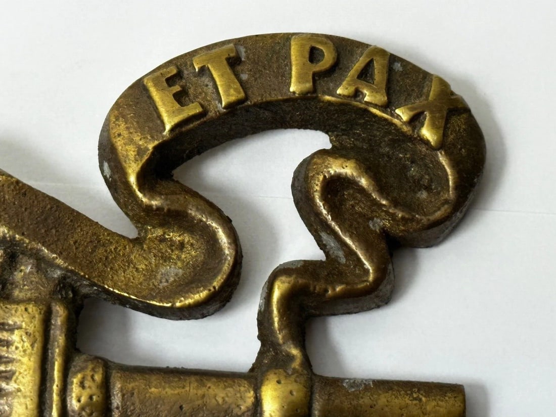 Antique Nautical Marine Anchor Chain Seagull Wall Plaque Scientia Et Pax - 16