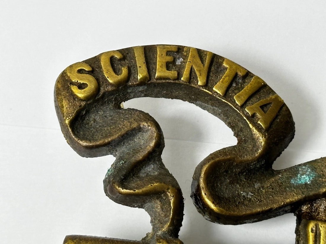 Antique Nautical Marine Anchor Chain Seagull Wall Plaque Scientia Et Pax - 17