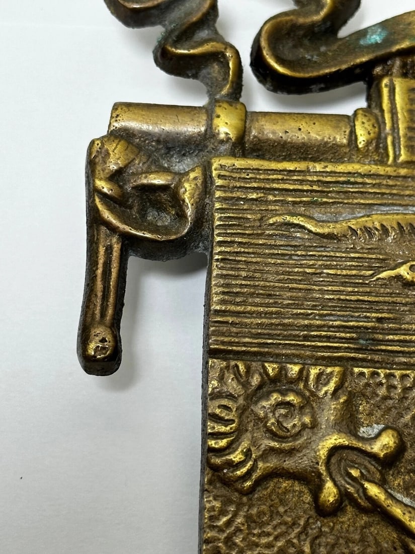 Antique Nautical Marine Anchor Chain Seagull Wall Plaque Scientia Et Pax - 8