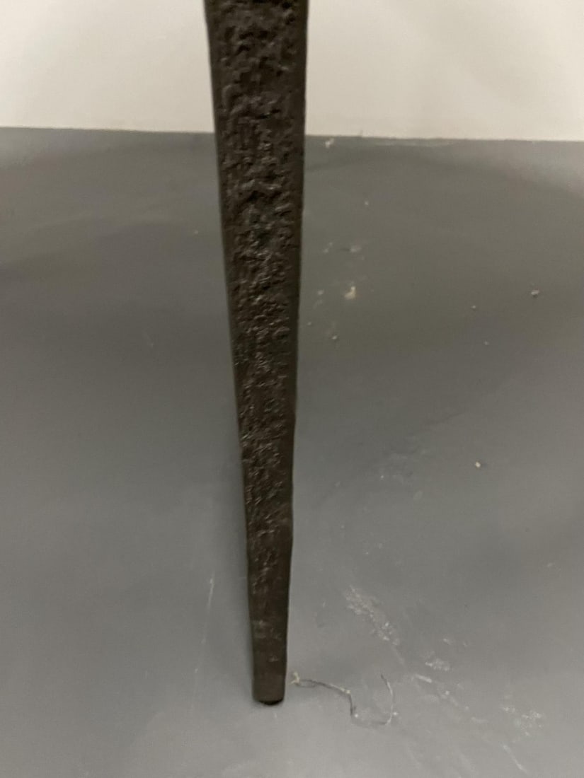 Contemporary, Brutalist, Round Center Table, Elm, Metal - 8