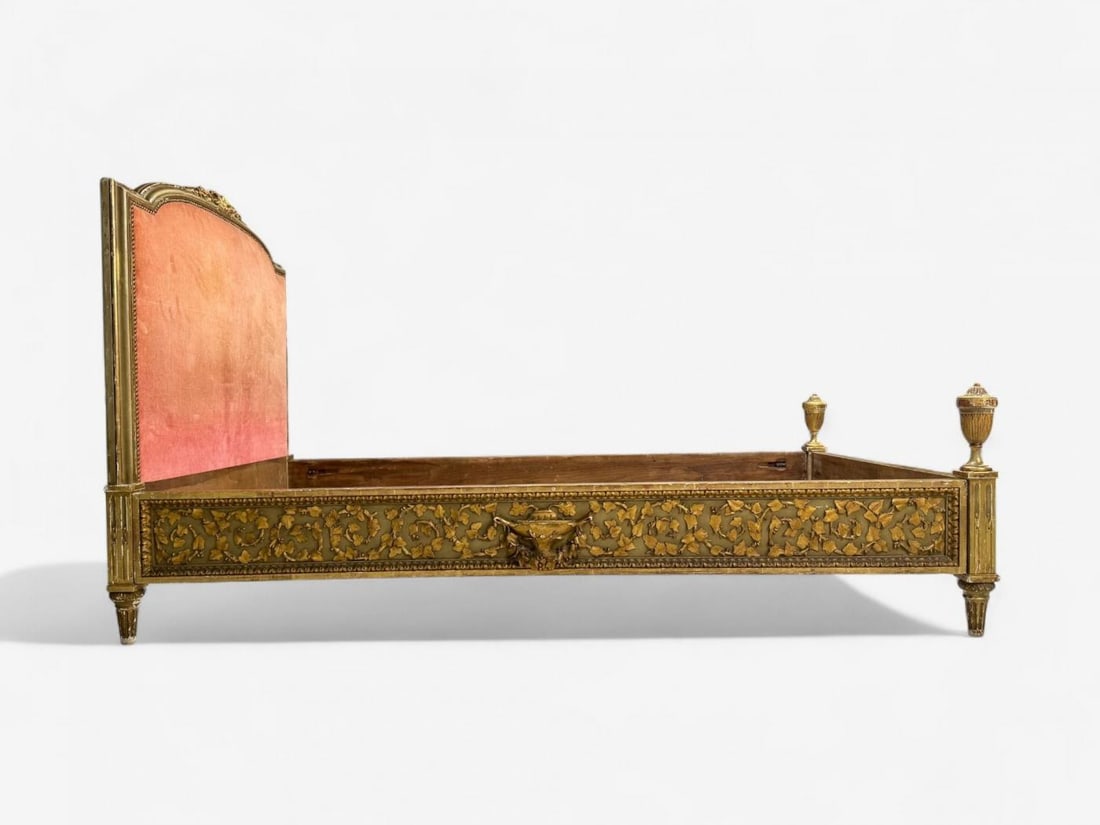 Neoclassical, Clayed Gilt, Carved Wood, Twin Bedframe, France, 1900s - 7