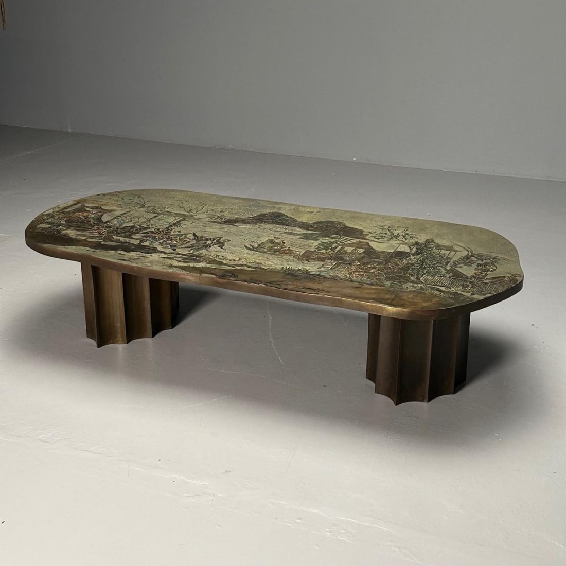 Philip and Kelvin LaVerne, Mid-Century, T'ang Marriage Coffee Table, Bronze - 6