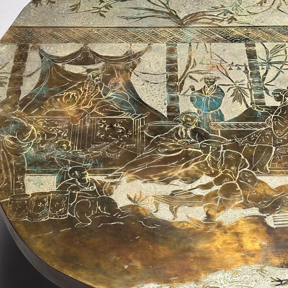 Philip and Kelvin LaVerne, Mid-Century, T'ang Marriage Coffee Table, Bronze - 9