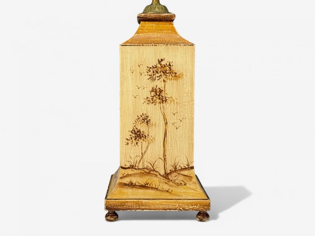 Chinoiserie, Painted Wood, Brass, Table Lamp, USA, 1960s - 5