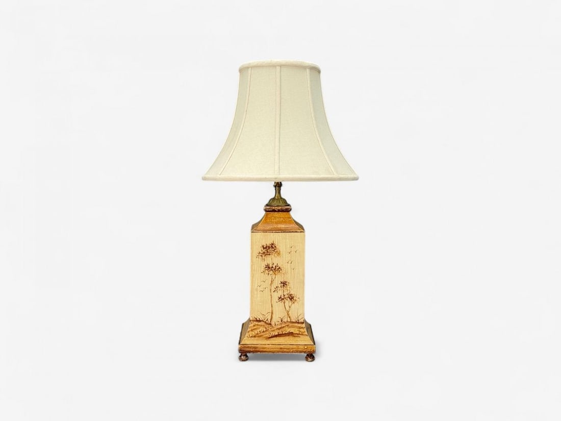 Chinoiserie, Painted Wood, Brass, Table Lamp, USA, 1960s - 7