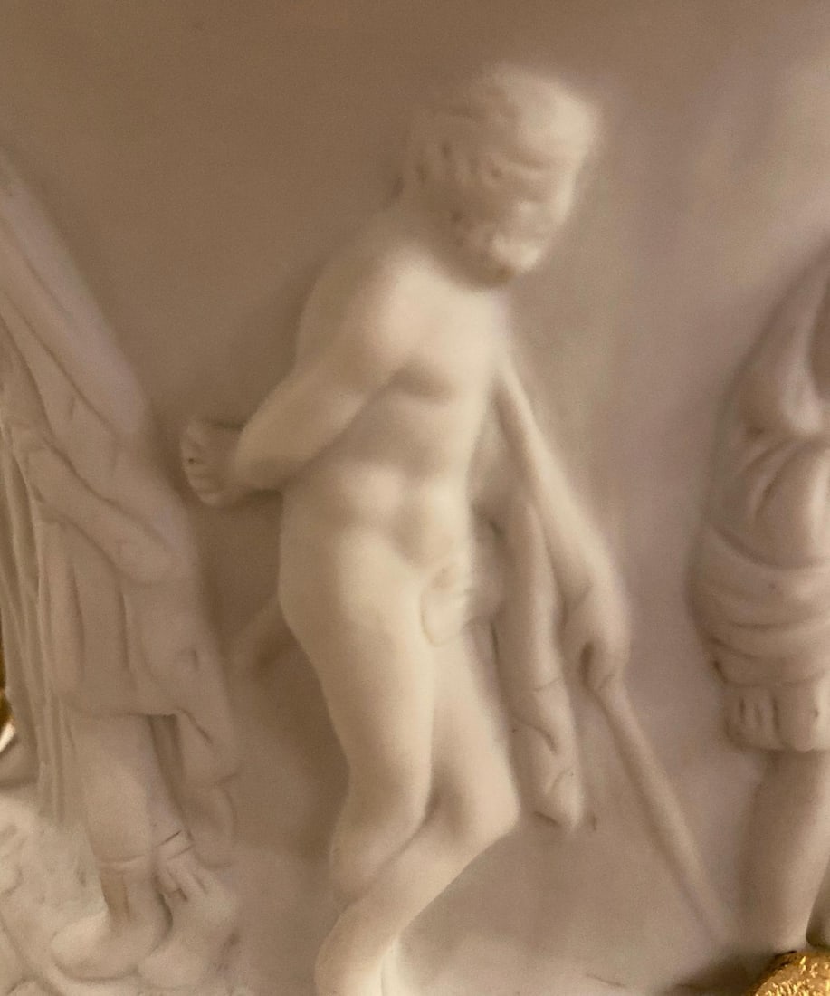 Neoclassical Sevres Parian and Doré Bronze Mounted Urns or Vases 1920s a Pair - 11