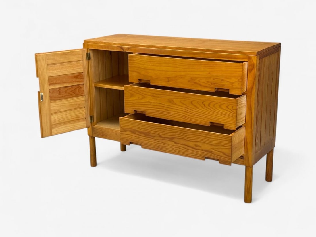 Pierre Gautier-Delaye, French Modern, Pine, Rare Commodes, France, 1957 - 8