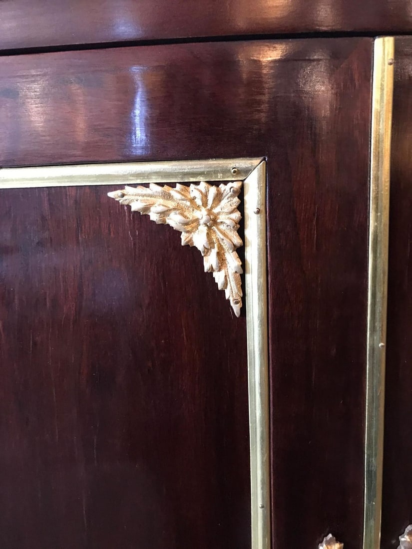 Pair of Jansen Style Double Door Marble-Top Bedside Cabinets or End Tables - 9